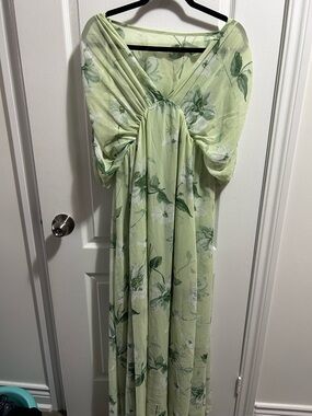 Abercrombie & Fitch Light Sage Floral Dress